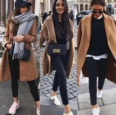 Camel Coat Outfit, Rok Outfit, Mode Tips, Coat Outfits, Looks Chic