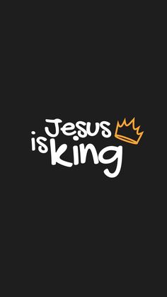 the jesus is king logo on a black background