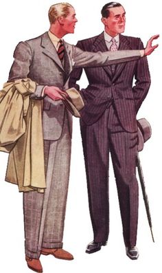 Going to the office. Men's Fashion Illustration, 1940s Mens Fashion, Men In Suits, Vintage Gentleman, Mens Fashion Illustration, Fashion Illustration Vintage, Mens Fashion Classic, Vintage Mens Fashion, 40s Fashion