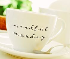 Mindful Monday, Lisa Miller, Meditation Tips, Hello Monday, Train Your Mind, Disposable Cups, Packaging Supplies, Green Cleaning