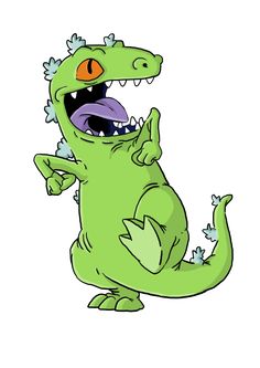 an image of a cartoon dinosaur with its mouth open