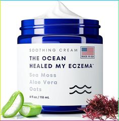 The Ocean Healed My Eczema Natural Soothing Cream - Sea Moss Colloidal Oats - for Eczema Psoriasis Prone Skin - Minerals from The Sea - for Sensitive Skin - Hydrating Eczema Cream for Dry Skin (4 Oz) Fragrance Free Skin Care, Night Moisturizer, Cream For Dry Skin, Sea Moss, Happy Skin, Skin Repair, Moisturizer For Dry Skin, Skin Care Moisturizer, Face Moisturizer