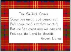 a poem written in the style of a scottish tartan plaid with an image of a man