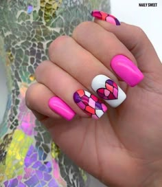 Stained Nails, Glass Nails Art, Crazy Nail Designs, Summer Nails Beach, Summer Nails 2023, Nails Art Designs, Colorful Nail Art, Trendy Nail Art Designs