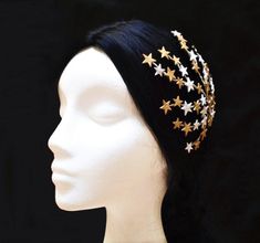 Wedding star headpiece. Bridal star hair piece. Star hair | Etsy Celestial Hair Accessories, Star Headpiece, Celestial Hair, Hair Piece Wedding, Bridal Hair Headpiece, Bridal Hair Piece, Headpiece Bridal, Wedding Hair Comb, Star Hair