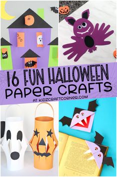 16 fun halloween paper crafts for kids that are easy to make and great for all ages