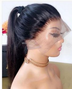 PrePlucked 360 Lace Front Wigs Silky Straight Wig Remy Human Hair With Baby Hair 360 Wig Hairstyles, Ponytail Wig, Wig Straight, 360 Lace Wig, Braids Wig, Straight Wig, Synthetic Lace Front Wigs, Full Lace Wig, Hair Transformation