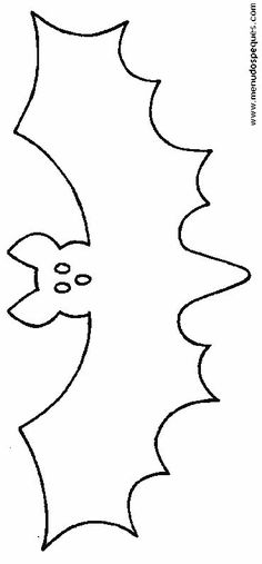 the outline of a bat for halloween coloring pages