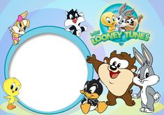 an image of cartoon characters with a frame