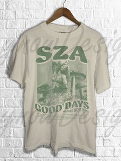 Vintage SZA Shirt Sza Merch Sza Good Days Graphic Tee - Etsy Vintage T-shirt, Merch Design Ideas, Sza Merch, Sza Shirt, Concert Merch, Music Sweatshirts, Vintage Tee Shirts, 90s Shirts, Kill Bill