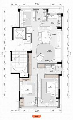 the floor plan for a two bedroom apartment with an attached bathroom, living room and dining area