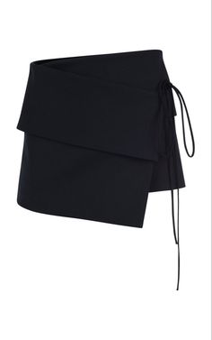 Moda Operandi Skirt, Asimetric Skirt, Cool Skirt, Black Wrap Skirt, Resort 23, Aya Muse, Navy Mini Skirt, Mini Wrap Skirt, Wool Mini Skirt