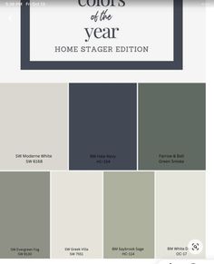 the colors of the year are shown in this screenshot from color guide for home staging