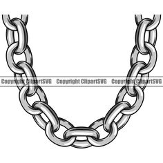 a large metal chain with two links attached to it, in the shape of a letter o