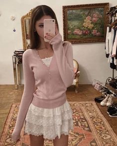 Mode Ulzzang, Feminine Outfit, Pink Outfits, Pink Outfit, Girly Girl, Aesthetic Outfits, Outfits Aesthetic, Casual Outfit