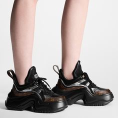 LOUIS VUITTON® - Lv Archlight 2.0 Platform Sneaker - Black Shoes With Platform, Lv Archlight Sneaker, Archlight Sneaker, Louis Vuitton Official, Louis Vuitton Shoes, Platform Sneaker, Sneaker Collection, Handmade Shoes, Platform Shoes