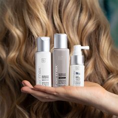 This nourishing trio, created by hair growth experts is scientifically developed to address the special needs of thinning hair. Our high-performance formulas are delivered through our unique liposome technology, allowing for optimal absorption of the active ingredients. Together, this combo supports healthy hair and scalp with a concentrated blend of peptides and vital extracts to help fight the signs of aging, and brittle hair and lay the groundwork for healthy hair development. Shampoo 2oz. , Pomegranate Oil, Hair Care Regimen, Lifeless Hair, New Hair Growth, Healthy Scalp, Brittle Hair, Thinning Hair, Treated Hair, Free Hair