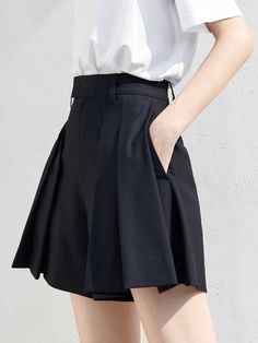 MO&Co.Women Wool-blend Pleated Culottes Features : - Culottes design - Soft textureCode : MBB2SOTT22Length of size M is 43cmBlack : Model is 178cm tall and wearing a size M MATERIALS & CARE : Material : 34.1% Wool 30.3% Viscose 29.7% Polyester 5.9% SpandexDo not bleach Do not tumble dry Professional dry cleaning, mild process Iron at low temperaturePlease select your own size in the size chart according to your figure and serve model size as a guideline. Culottes Shorts, Pleated Culottes, Culotte Shorts, Boots Outfits, Pleated Skirts, Black Camel, Dream Style, Skirts For Women, Skirt Fits