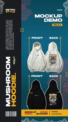 the back and front side of a hoodie