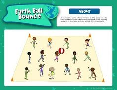 the earth ball bouncer website is shown