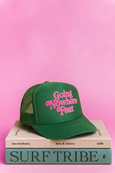 Where are we headed? Nowhere. How are we getting there? Fast! This hat is made to order and will ship in 3-5 business days MADE TO ORDER PRODUCTS ARE FINAL SALE Outfit Biker Shorts, Trucker Hat Outfit, Outfit Biker, Funny Trucker Hat, Trendy Caps, Pink Trucker Hat, Going Nowhere, Outfit Grunge, Custom Trucker Hats