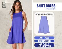 a women's dress with pockets sewing pattern