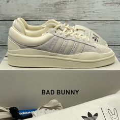 Adidas Bad Bunny Campus Light Men’s Cream Sneakers Us Size: 11.5 Men’s Condition: Brand New & Unworn. Comes With Original Box Colorway: Cloud White/Aluminum/Chalk White 100% Guaranteed Authentic Shop With Confidence. All Items Are Backed Up With Proof Of Original Purchase. Orders Will Be Packaged With Care And Shipped Same Day Or Next Business Day. Reach Out For Any Questions. Thanks For Stopping By! . Check Out My Page For More Adidas Nmd R1 V2 V3 Ultraboost 1 Dna 19 20 21 22 Boost Running Shoe Adidas Bad Bunny, Cream Sneakers, Adidas Nmd R1 V2, Nmd R1 V2, Linen Pants Outfit, Men Cream, Shoe Wishlist, Adidas Nmd R1, Adidas Campus