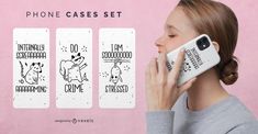 Doodle possum phone case set Internally Screaming, Design Dragon, Cute Doodle, Graphic Elements, Cute Doodles, T Shirt Design, Vector Design, Cool Phone Cases, Shirt Design