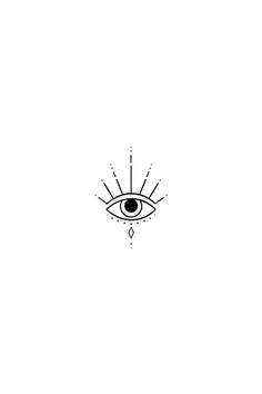 an all seeing eye is shown in black and white