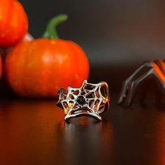 🐬Product Name:Halloween Spider Web Ring 🐬Gemstone:Zircon 🐬Band Color:Black 🐬Style:party,rock,hiphop 🐬Personalized:Yes 🐬Recycled:Yes 🐬Occasion:Anniversary / Daily / Wedding / Gift / Party/birthday/Valentine's Day/Engagement/Mother's Day/Father's Day 🐬Metal:Silver 🐬Metal Color:Silver 🐬Style:Art Decor,Hiphop,Vintage,party,dance 🐬About Size:Height: about 1.47 cm Thickness: about 0.16 cm Width: about 0.43 cm We can provide personalize ring sizes of 7-12 US size# if you need other sizes# pl Party Rock, Halloween Spider Web, Punk Jewelry, Vintage Party, Gold Price, Handmade Rings, Personalized Rings, Style Noir, Retro Halloween