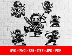 the ninjas svg - png eps dxf files are available for use on