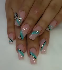 Mommy Nails Ideas Short, Party Nails Designs Classy, Dope Nail Designs Mid Length, Acrylic Nail Designs Classy, Aries Women, Manicure Nail Designs, Fancy Nails Designs