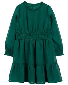 Kid Crepe Chiffon Holiday Dress from carters.com. Shop clothing & accessories from a trusted name in kids, toddlers, and baby clothes. Carters Size Chart, Carter Kids, Carters Girl, Family Photo Outfits, Holiday Dress, Dresses Kids Girl, Woven Dress, Crepe Dress, Girls Sweaters