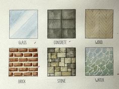 the different types of tile are shown in this drawing