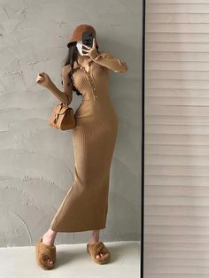 Ribbed Long Dress, Fishtail Maxi Dress, Silhouette Dress, Fishtail Dress, High Street Fashion, Long Sweater Dress, Elegant Party Dresses, Dress Silhouette, High Fashion Street Style