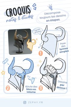 the instructions for how to make an origami bull head with paper and scissors