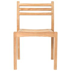 a wooden chair on a white background