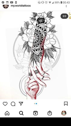 a tattoo design with roses on it and the words, my worldtattoos