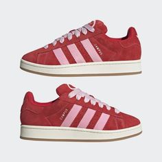 adidas Campus 00s Shoes - Red | Unisex Lifestyle | adidas US Campus 00s Shoes, 00s Shoes, Adidas Campus Shoes, Adidas Campus 00s, Skor Sneakers, Pretty Shoes Sneakers, Preppy Shoes, Shoe Wishlist, Adidas Campus