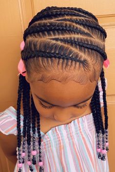 Kiddies Hairstyles with Beads Cute Hairstyles For Lil Kids, Kid Braided Hairstyles Black, Black Kid Hairstyles Braids, Toddler Hair Braiding Styles, Black Lil Girl Hairstyles, Cute Hairstyles For Toddlers Black, Girl Braids Hairstyles Kids Black Little, Girls Braids Black Kids Natural Hair