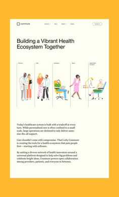 the front page of an article about building a vibrant health system together with other people