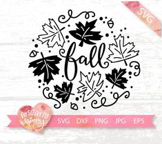 fall svg design with leaves