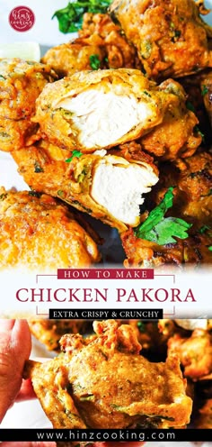 chicken pakora recipe Eggless Fried Chicken, Indian Pakora Recipe, Tandoori Chicken Curry, Pakoras Recipe, East Indian Recipes, Indian Fried Chicken, Chicken Pakoda