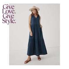 in stock Plus Size, Navy, Ruffle Maxi Dress, French Navy, Double Gauze, Ruffled Maxi Dress, Fair Trade, Organic Cotton, Maxi Dress