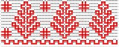 a red and white cross stitch pattern