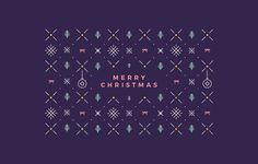 a merry christmas card with snowflakes and stars on it, against a purple background