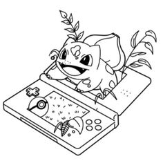 a drawing of an animal on top of a nintendo wii game console with a plant growing out of it