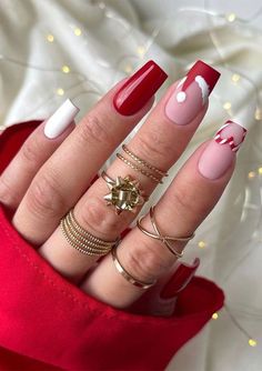 #BEAUTY, #RELATIONSHIPS #Fashion #Animals #Outfits #Winter Outfits #Animals Santa Hat Nails, December Nails, Red Christmas Nails, Nagel Tips, Cute Christmas Nails, Christmas Nails Easy, Christmas Nails Acrylic, Nail Forms