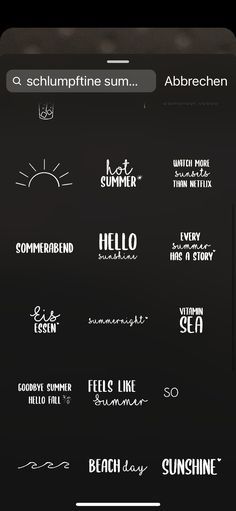 an iphone screen showing the different font styles