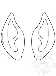 an ear is shown in the shape of a pair of ears, with one side facing upward